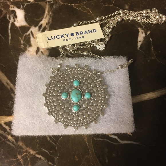 LUCKY BRAND Necklace Turquoise and Silvert… - Picture 4 of 5